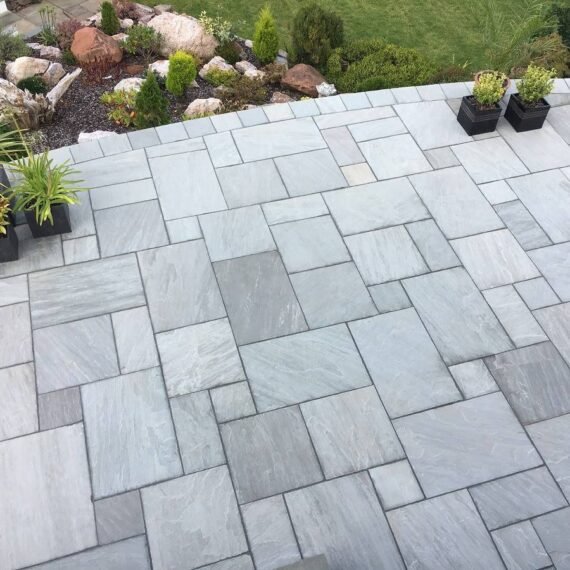 Kandla Grey Indian Sandstone Paving