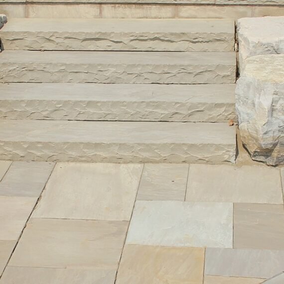 Raj Green Sandstone Block Steps