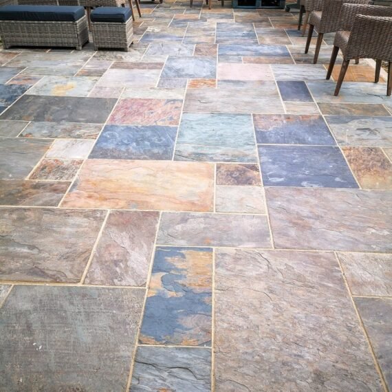 Rustic Gold Natural Slate Stone Paving