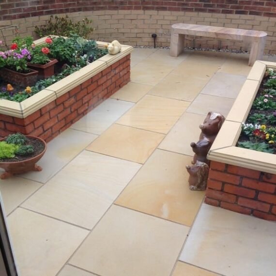Mint Dove Sandstone Paving Textured